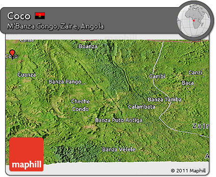 Satellite Panoramic Map of Coco