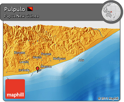 Political 3D Map of Pulpulo