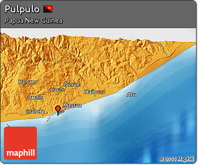Political 3D Map of Pulpulo