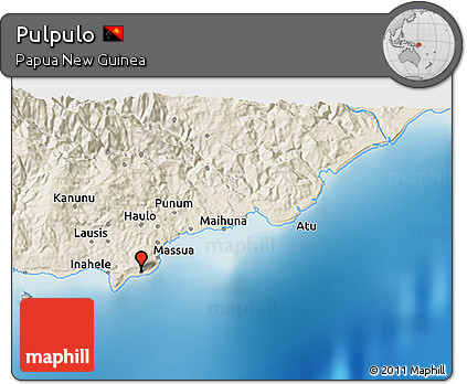 Shaded Relief 3D Map of Pulpulo