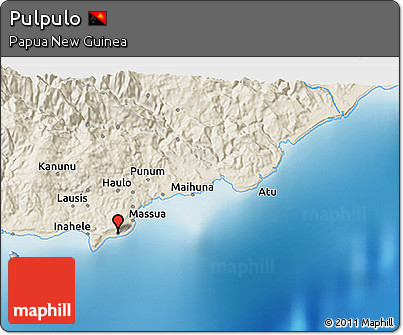 Shaded Relief 3D Map of Pulpulo