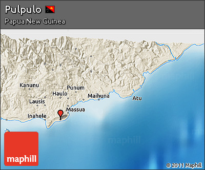 Shaded Relief 3D Map of Pulpulo