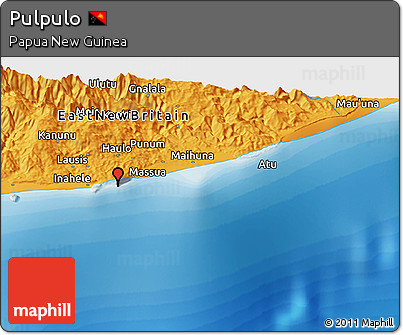 Political Panoramic Map of Pulpulo