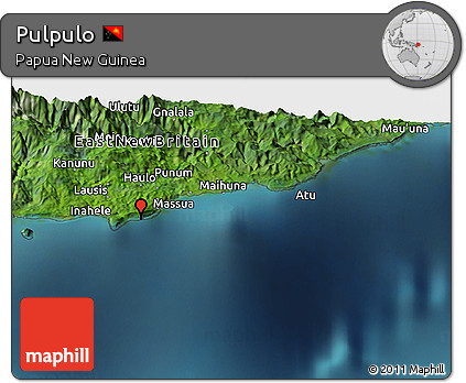 Satellite Panoramic Map of Pulpulo