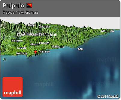 Satellite Panoramic Map of Pulpulo