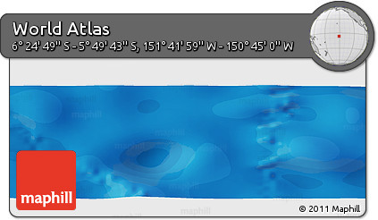 Political Panoramic Map of the Area around 6° 7' 16" S, 151° 13' 29" W