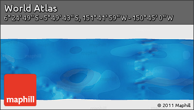 Political Panoramic Map of the Area around 6° 7' 16" S, 151° 13' 29" W