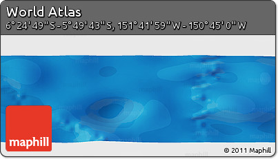 Political Panoramic Map of the Area around 6° 7' 16" S, 151° 13' 29" W