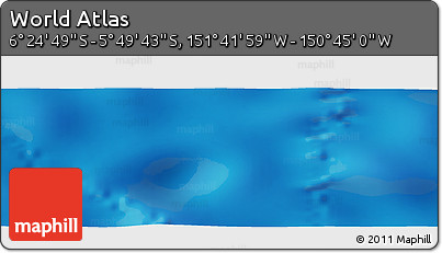 Shaded Relief Panoramic Map of the Area around 6° 7' 16" S, 151° 13' 29" W