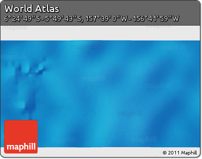 Physical 3D Map of the Area around 6° 7' 16" S, 157° 10' 30" W