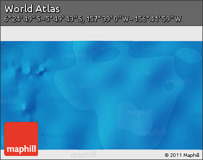 Political 3D Map of the Area around 6° 7' 16" S, 157° 10' 30" W
