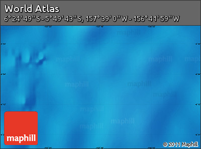 Physical Map of the Area around 6° 7' 16" S, 157° 10' 30" W
