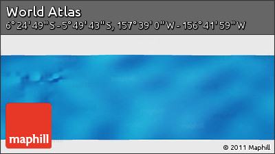 Physical Panoramic Map of the Area around 6° 7' 16" S, 157° 10' 30" W