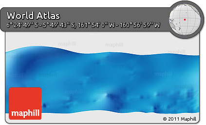 Physical Panoramic Map of the Area around 6° 7' 16" S, 161° 25' 30" W