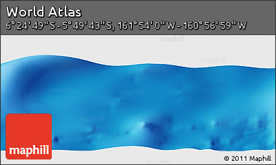 Physical Panoramic Map of the Area around 6° 7' 16" S, 161° 25' 30" W