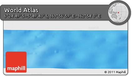 Physical Panoramic Map of the Area around 6° 7' 16" S, 162° 25' 30" E