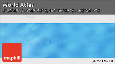 Physical Panoramic Map of the Area around 6° 7' 16" S, 162° 25' 30" E