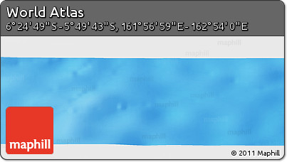 Physical Panoramic Map of the Area around 6° 7' 16" S, 162° 25' 30" E
