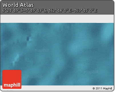 Satellite 3D Map of the Area around 6° 7' 16" S, 163° 16' 30" E