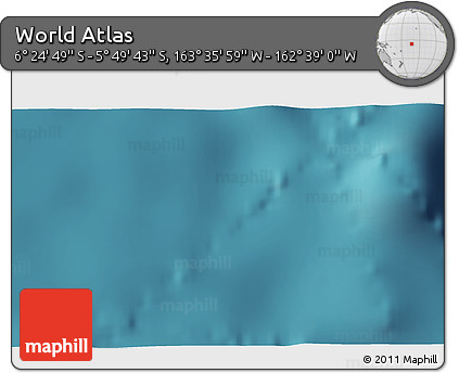 Satellite 3D Map of the Area around 6° 7' 16" S, 163° 7' 30" W
