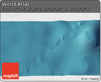 Satellite 3D Map of the Area around 6° 7' 16" S, 163° 7' 30" W