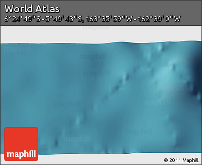 Satellite 3D Map of the Area around 6° 7' 16" S, 163° 7' 30" W