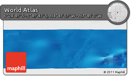 Shaded Relief Panoramic Map of the Area around 6° 7' 16" S, 168° 13' 29" W