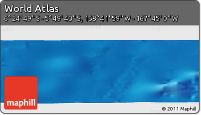 Shaded Relief Panoramic Map of the Area around 6° 7' 16" S, 168° 13' 29" W