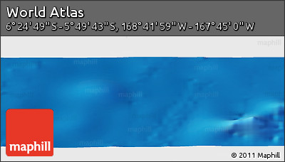 Shaded Relief Panoramic Map of the Area around 6° 7' 16" S, 168° 13' 29" W