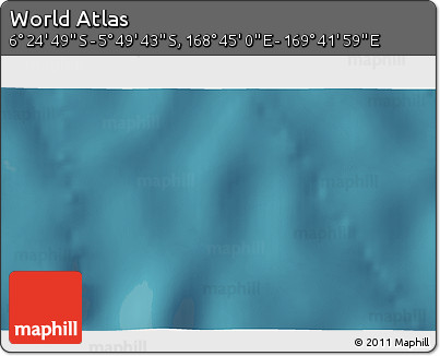 Satellite 3D Map of the Area around 6° 7' 16" S, 169° 13' 29" E