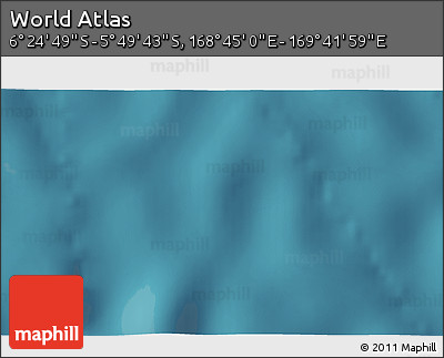 Satellite 3D Map of the Area around 6° 7' 16" S, 169° 13' 29" E