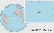 Gray Location Map of the area around 6° 7' 16" S, 16° 55' 29" W