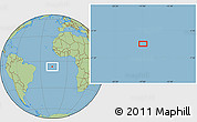 Savanna Style Location Map of the area around 6° 7' 16" S, 16° 55' 29" W