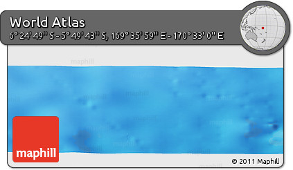 Physical Panoramic Map of the Area around 6° 7' 16" S, 170° 4' 29" E