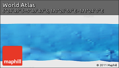 Physical Panoramic Map of the Area around 6° 7' 16" S, 170° 55' 30" E