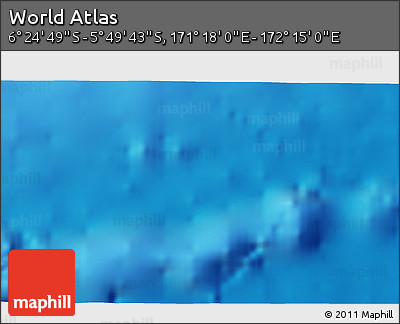 Physical 3D Map of the Area around 6° 7' 16" S, 171° 46' 30" E