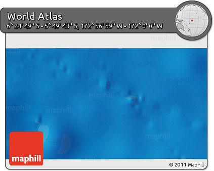 Physical 3D Map of the Area around 6° 7' 16" S, 172° 28' 29" W