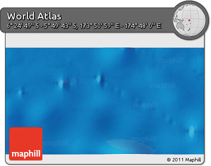 Physical 3D Map of the Area around 6° 7' 16" S, 174° 19' 29" E