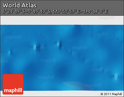 Physical 3D Map of the Area around 6° 7' 16" S, 174° 19' 29" E
