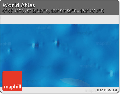Physical 3D Map of the Area around 6° 7' 16" S, 174° 19' 29" E