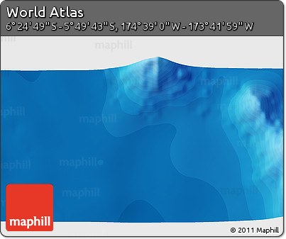 Political 3D Map of the Area around 6° 7' 16" S, 174° 10' 30" W