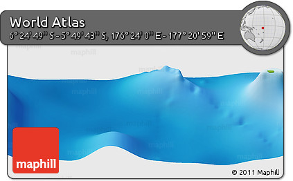 Physical Panoramic Map of the Area around 6° 7' 16" S, 176° 52' 30" E