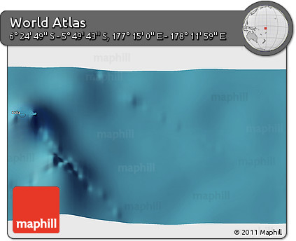 Satellite 3D Map of the Area around 6° 7' 16" S, 177° 43' 29" E