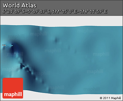 Satellite 3D Map of the Area around 6° 7' 16" S, 177° 43' 29" E
