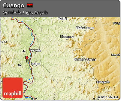 Physical Map of Cuango