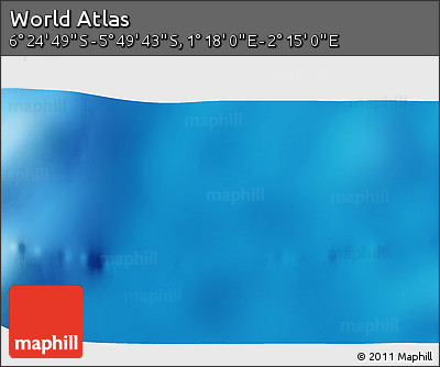Physical 3D Map of the Area around 6° 7' 16" S, 1° 46' 29" E