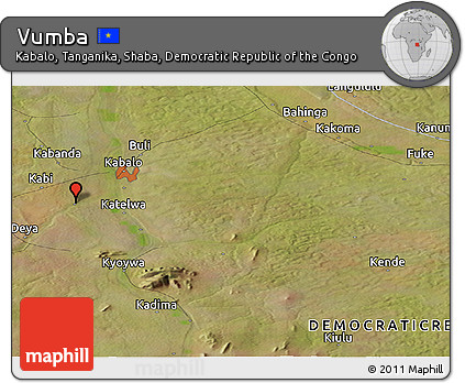 Satellite Panoramic Map of Vumba