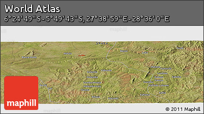 Satellite Panoramic Map of the Area around 6° 7' 16" S, 28° 7' 30" E