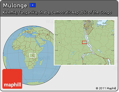 Savanna Style Location Map of Mulonge