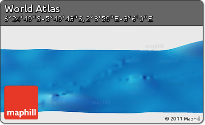 Physical Panoramic Map of the Area around 6° 7' 16" S, 2° 37' 30" E